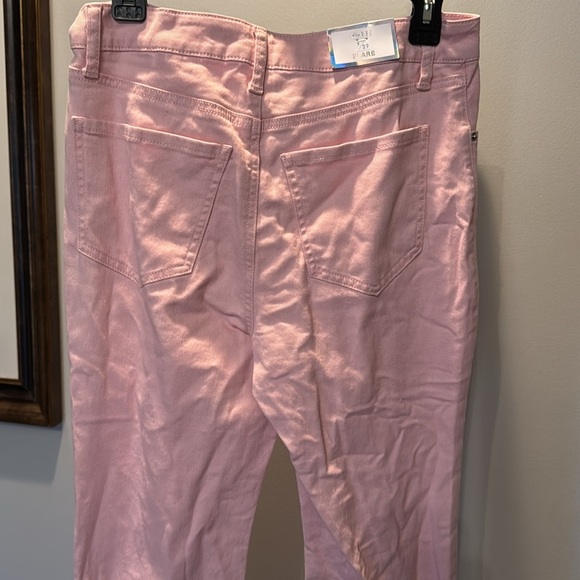 Tinseltown button fly hi rise flare Pink Jeans NWT 9 - Picture 6 of 10
